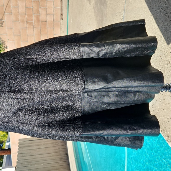 EUC Club Monaco Wool & Leather Dress - Size 8 - Picture 4 of 15